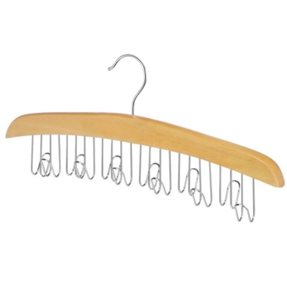 Whitmore Wooden Belt Necklace Scarf Jewelry Hanger Organizer 12 Hooks